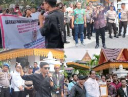 Gerakan Wartawan Dan Mahasiswa Bersatu Gelar Aksi di Gedung DPRD Kota Pekanbaru
