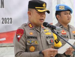 Kapolres Pelalawan Pimpin Upacara Serah Terima Jabatan, Ini Harapan Kapolres kepada Pejabat Yang  Baru