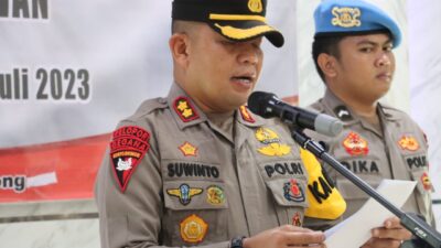 Kapolres Pelalawan Pimpin Upacara Serah Terima Jabatan, Ini Harapan Kapolres kepada Pejabat Yang  Baru