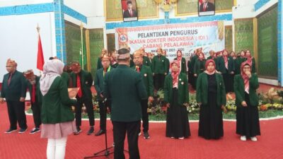 Pengurus IDI Cabang Kabupaten Pelalawan Resmi Dilantik, dr. Tengku Asrahady: Insya Allah, IDI Siap Bersinergi
