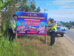 Komitmen Sat Lantas Polres Pelalawan Menekan angka Kecelakaan Lalu lintas di Jalan Raya, Ini Salah Satu Upayanya