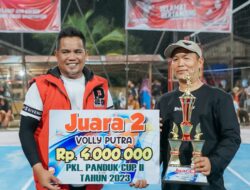 Bupati H Zukri Saksikan Pertadingan Final Bola Voli Pangkalan Panduk, Ini Dia Pemenangnya