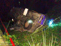 Laka Tunggal Bus PO Putra Simas, Satu Orang Korban Meninggal Dunia