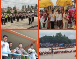 Polres Kuansing Turunkan Personil Untuk Mengamankan Giat Pestival Pacu Jalur Event Kebudayaan Di Kabupaten Kuantan Singingi