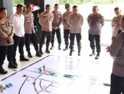 Polres Kuansing Laksanakan Tactical Floor Game Pengamanan Event Nasional Pacu Jalur 2023 Di Tepian Narosa Teluk Kuantan 