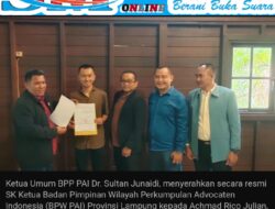 Achmad Rico Julian, S.H., M.H. Resmi Nakhodai  BPW- PAI Provinsi Lampung