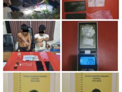 Tim Mata Elang Sat Resnarkoba Polres Kuansing Tangkap Dua Tersangka Pengedar dan Perantara Jual Beli Narkotika Jenis Sabu