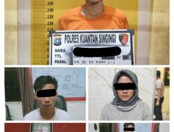 Tim Mata Elang Sat Resnarkoba Polres Kuansing Amankan Dua Tersangka Diduga Pelaku Perantara Jual Beli Narkotika Jenis Sabu