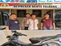 Kurang Dari 24 Jam, Polsek Dente Teladas Tangkap Pelaku Curanmor