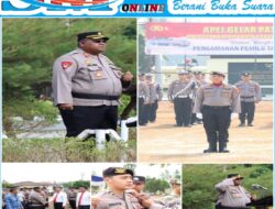 AKBP Jibrael Sampaikan Tujuh Penekanan Kapolri Pada Apel Gelar Pasukan Operasi Mantap Brata Krakatau 2023- 2024