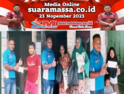 Pimpinan Redaksi Arpandi Sarumpaet Berbagi Kasih di HUT Ke-1 Suaramassa.co.id