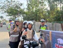 Satlantas Polres Pelalawan Gelar Sosialisasi Bulan Tertib Helm 2023