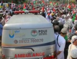 Dukungan Ulur Tangan di Aksi Bekasi Bersama Bela Palestina