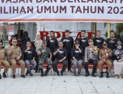 Wakil Bupati H. Sulaiman Hadiri Apel Siaga Pengawasan dan Deklarasi Kampanye Damai Pemilu 2024