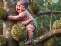 “Petualangan di Pohon Durian: Tangisan Adi yang Berubah Jadi Tawa”