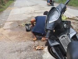 Perbaikan Jalan Poros Brantasena Sudah Dimulai, Beberapa Desa Adakan Kerja Sama