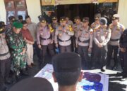 AKBP Budi Setiyono Pimpinan Apel Pergeseran Pasukan PAM PSU Pemilu 2024 Di 31 TPS Dapil III Desa Tambusai Utara