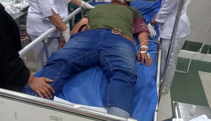 Diduga Disebabkan ODGJ Berkeliaran Dijalan Seorang Warga Sedang Bedagai Alami Lakalantas