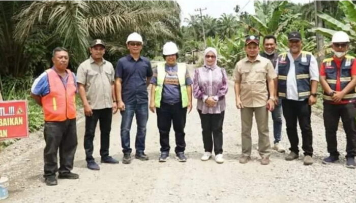 Plt Bupati Labuhanbatu Tinjau Proyek  Pembangunan Di Tebing Linggahara