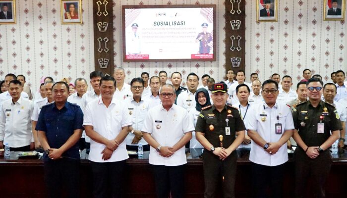 Pj Bupati Tulang Bawang Ferli Yuledi Resmi Membuka Sosialisasi Anti Korupsi