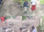 Masyarakat Kampung Sempuren Perbaiki Gorong Gorong Rusak, Pemerintah Desa Sangiang Tak Kunjung Perbaiki