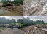 Jembatan Penghubung Wabar-Wunlah Ambruk, Dump Truck Jatuh ke Sungai