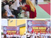 Temu Akbar Lintas Generasi, Ribuan Alumni SMA N 1 Rambah Penuhi Lapangan Sekolah