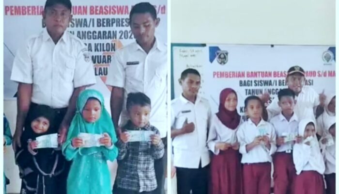 Pemberian Beasiswa Kepada Anak Berprestasi Sebagai Bentuk Apresiasi oleh Pemerintah Desa Kilon