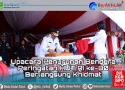 Upacara Penurunan Bendera HUT ke-80 RI di Rokan Hulu Berlangsung Khidmat dan Meriah