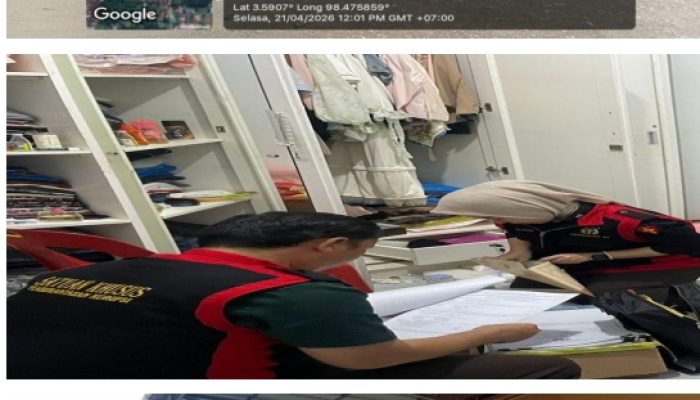 KEJARI BINJAI GELEDAH RUMAH TERSANGKA DUGAAN TIPIKOR PROYEK FIKTIF DINAS KETAPANG TANI THN 2022-2025