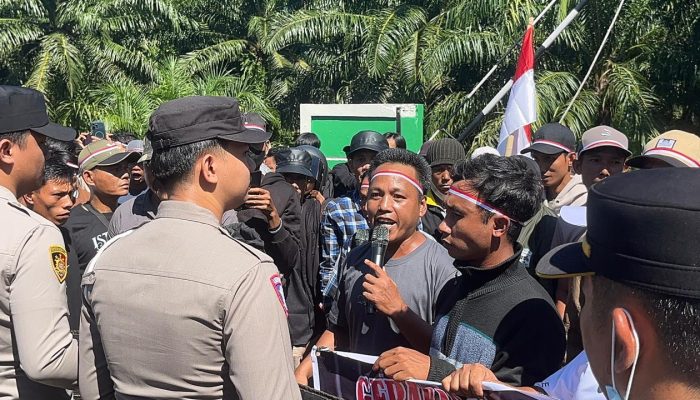Kapolres Kaur Turun Langsung Kawal Aksi UNRAS GMMSB, Pastikan Pengamanan Humanis dan Kondusif
