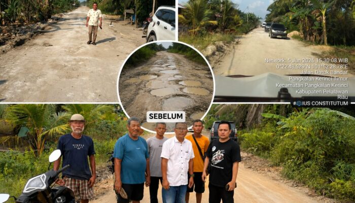Jalan Datuk Bandar Diperbaiki Kilat, Warga Pangkalan Kerinci Timur Apresiasi Respons Cepat Pemkab Pelalawan
