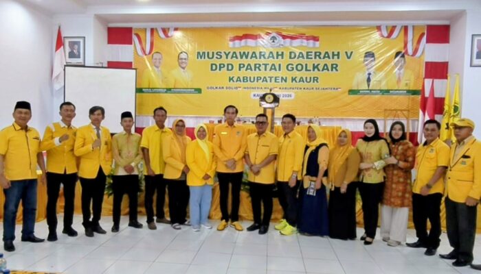 Prestasi Luar Biasa DPD ll Partai Golkar Kabupaten Kaur Periode 2026-2031 Kembali Di Pimpin Gusril Pausi