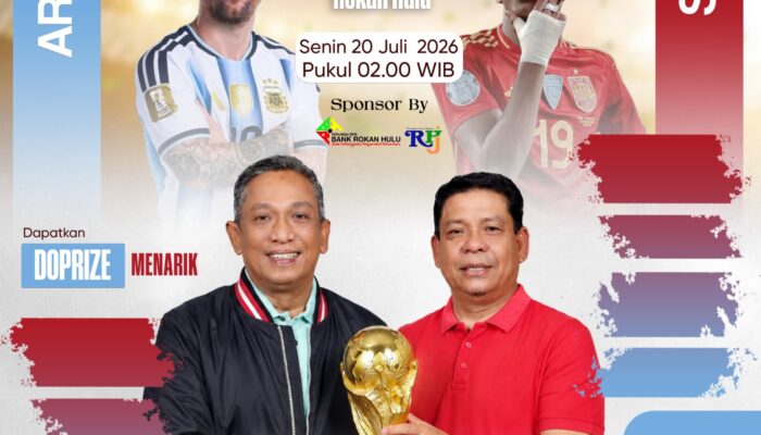 Bupati dan Wabup Rokan Hulu Ajak Warga Nobar Argentina vs Spanyol, Perkuat Kebersamaan Lewat Sepak Bola