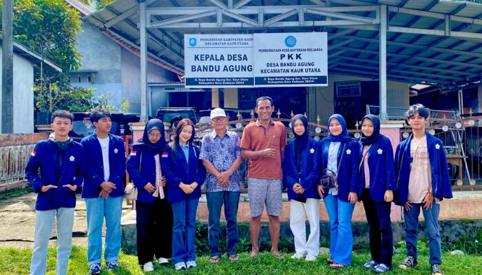 Perpisahan KKN UNIB Periode 108 Kelompok 159, Mahasiswa Tinggalkan Kesan Positif di Desa Bandu Agung