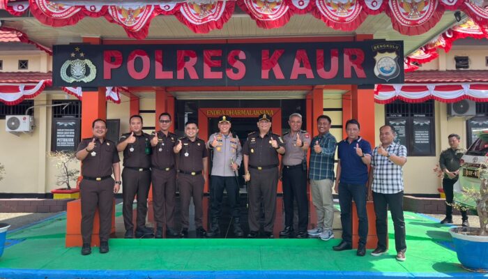Perkuat Sinergitas Jaga Kondusifitas Wilayah Kajari Kaur Yang Baru Kunjungi Polres Kaur