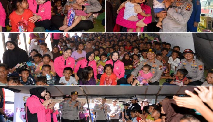 Polri Hadirkan Kepedulian, Berikan Trauma Healing bagi Pengungsi Gempa di Maumere