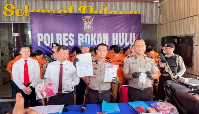 Polres Rohul Bongkar Jaringan Narkoba, 1,03 Kg Sabu dan 246 Ekstasi Disita