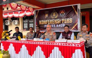 Press Release Polres Kaur Ungkap 5 Kasus Kriminal, Amankan 13 Paket Sabu dan Tindak 8 Kendaraan Knalpot Brong
