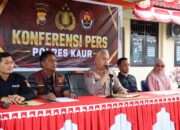 Press Release Polres Kaur terkait Dugaan tindak pidana Perkosaan terhadap Anak Kandung lebih dari 30 kali