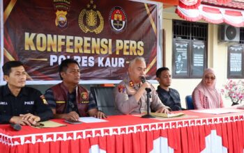 Press Release Polres Kaur terkait Dugaan tindak pidana Perkosaan terhadap Anak Kandung lebih dari 30 kali
