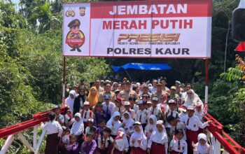 Polres Kaur Resmikan Jembatan Merah Putih Presisi ke-10 di Desa Air Pahlawan, Permudah Akses dan Aktivitas Masyarakat