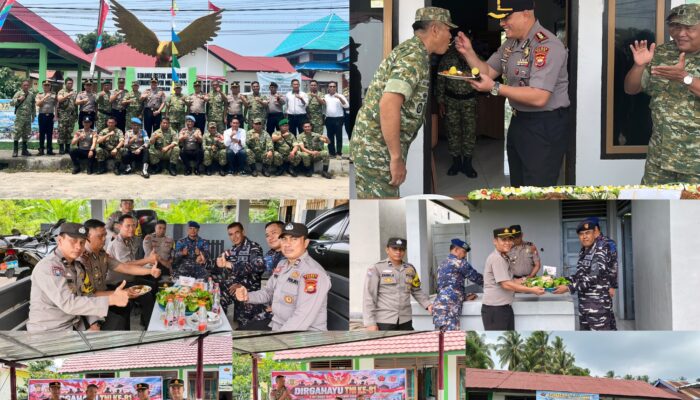 Kompak dan Sinergis, Polres Kaur dan Polsek Jajaran sambangi Makoramil ucapkan Dirgahayu TNI ke -81