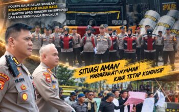 Polres Kaur Gelar Latihan Sispamkota di hadiri Tim Supervisi dan Asistensi Polda Bengkulu, Simulasikan Penanganan Aksi Unjuk