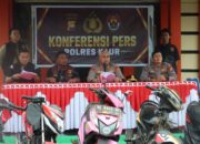 POLRES KAUR UNGKAP LIMA LAPORAN KASUS CURANMOR, DUA TERSANGKA DIAMANKAN DAN DELAPAN UNIT SEPEDA MOTOR DISELAMATKAN