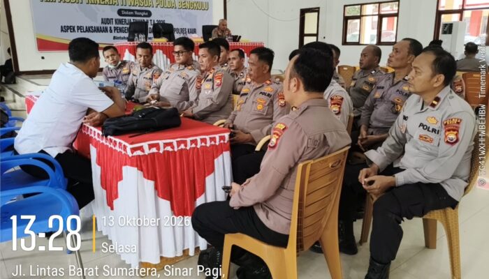 Polres Kaur Ikuti Audit Kinerja Itwasda Polda Bengkulu Tahap II T.A. 2026, Fokus Pelaksanaan dan Pengendalian