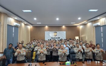 TINDAK LANJUTI COMMANDER WISH KAPOLRI, POLRES KAUR IKUTI ZOOM MEETING ARAHAN KAPOLDA BENGKULU