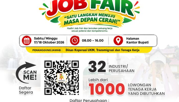 Pemkab Rohul Buka Pendaftaran Job Fair 2026, Pencari Kerja Bisa Mendaftar Secara Online