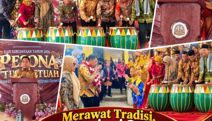 Pesona Tugu Betuah SMPN 3 Kaur Angkat Warisan Budaya Besemah, Sekda: Kebudayaan Harus Masuk Dunia Pendidikan