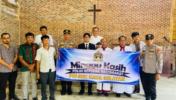 Polres Kaur Gelar Minggu Kasih di Gereja dan Rumah Ibadah Nasrani se-Kabupaten Kaur, Kapolres Ajak Masyarakat Jaga Kerukunan dan Kamtibmas
